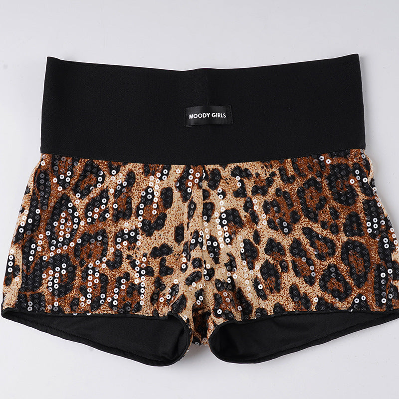 Sequin Animal Print Party Shorts & Mini Skirt Collection