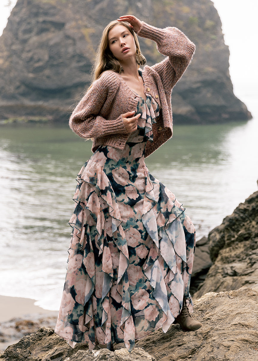 Sylvia Dress in Cool Watercolor