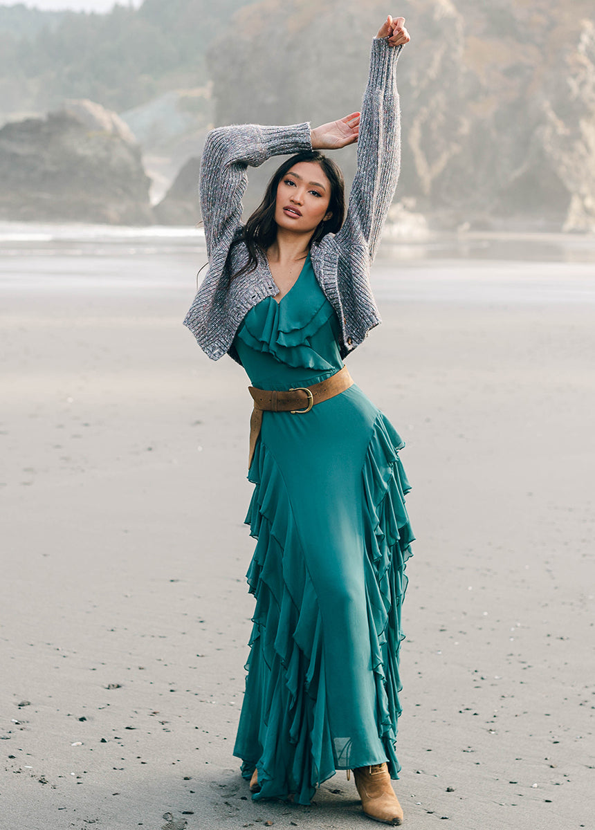 Sylvia Dress in Ocean Green