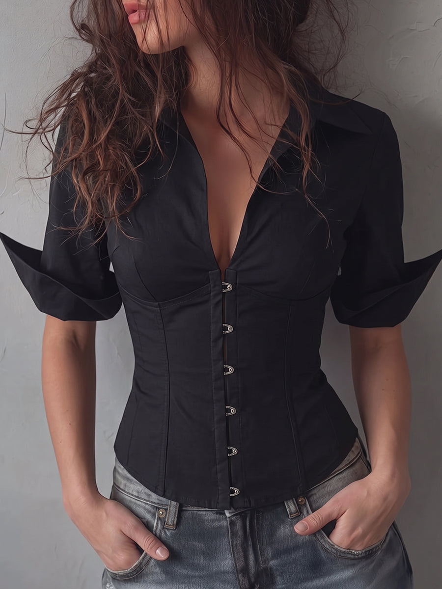 Black Corset Shirt