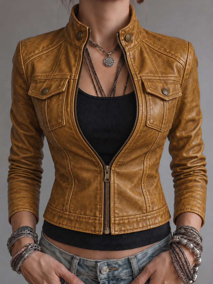 Tan Suede Fringe Western Jacket
