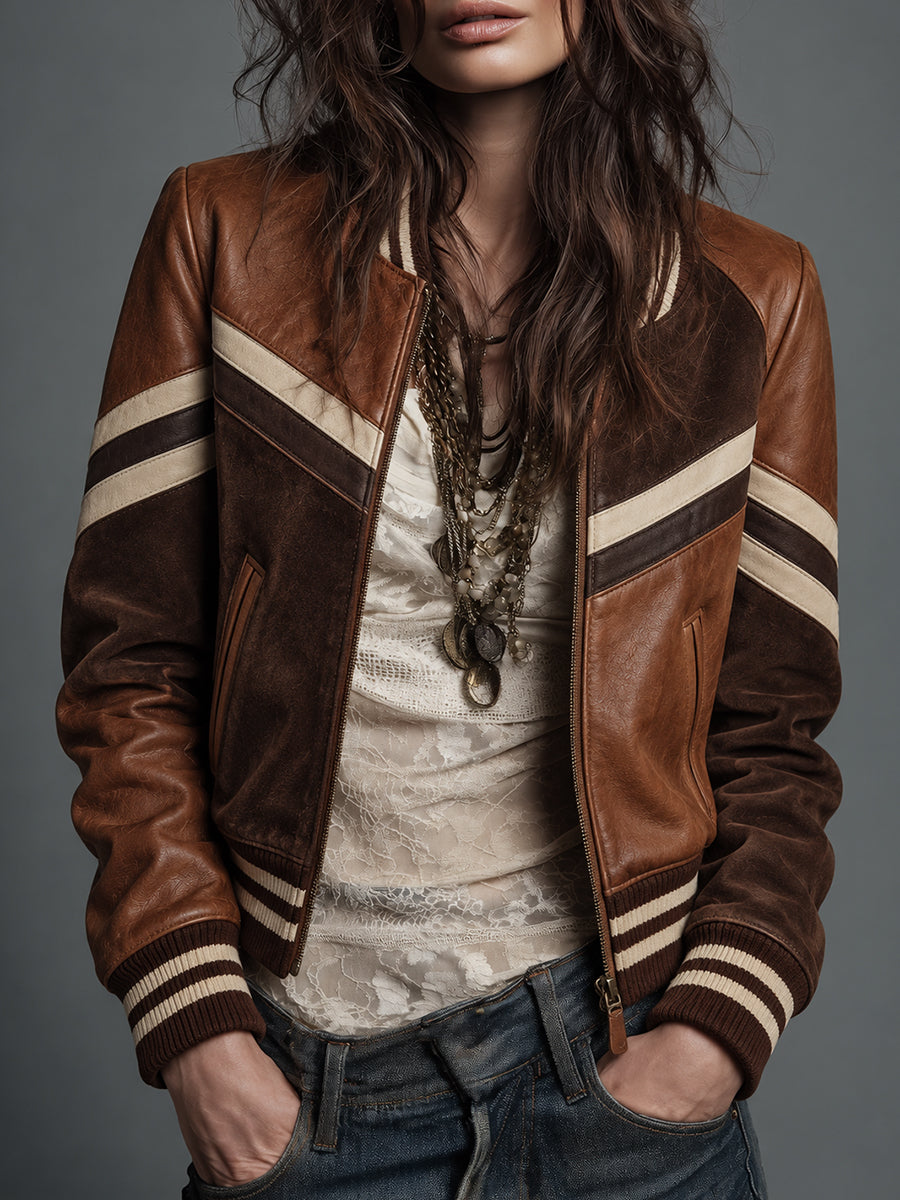 Navy Floral Western Denim Jacket