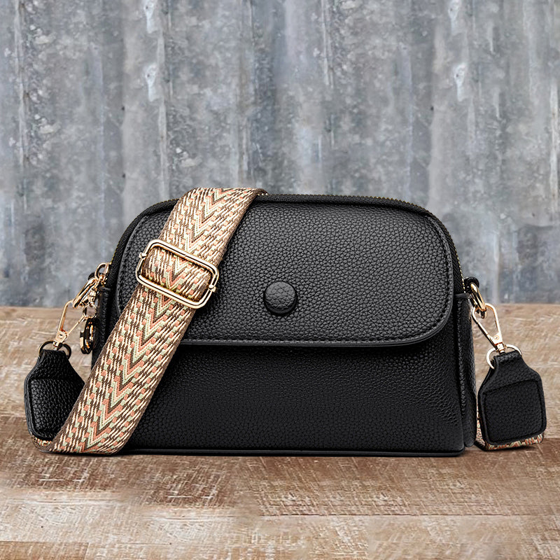 Textured Ethnic Style Shoulder Bag