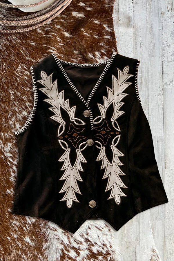 Suede Bootstitch Vest