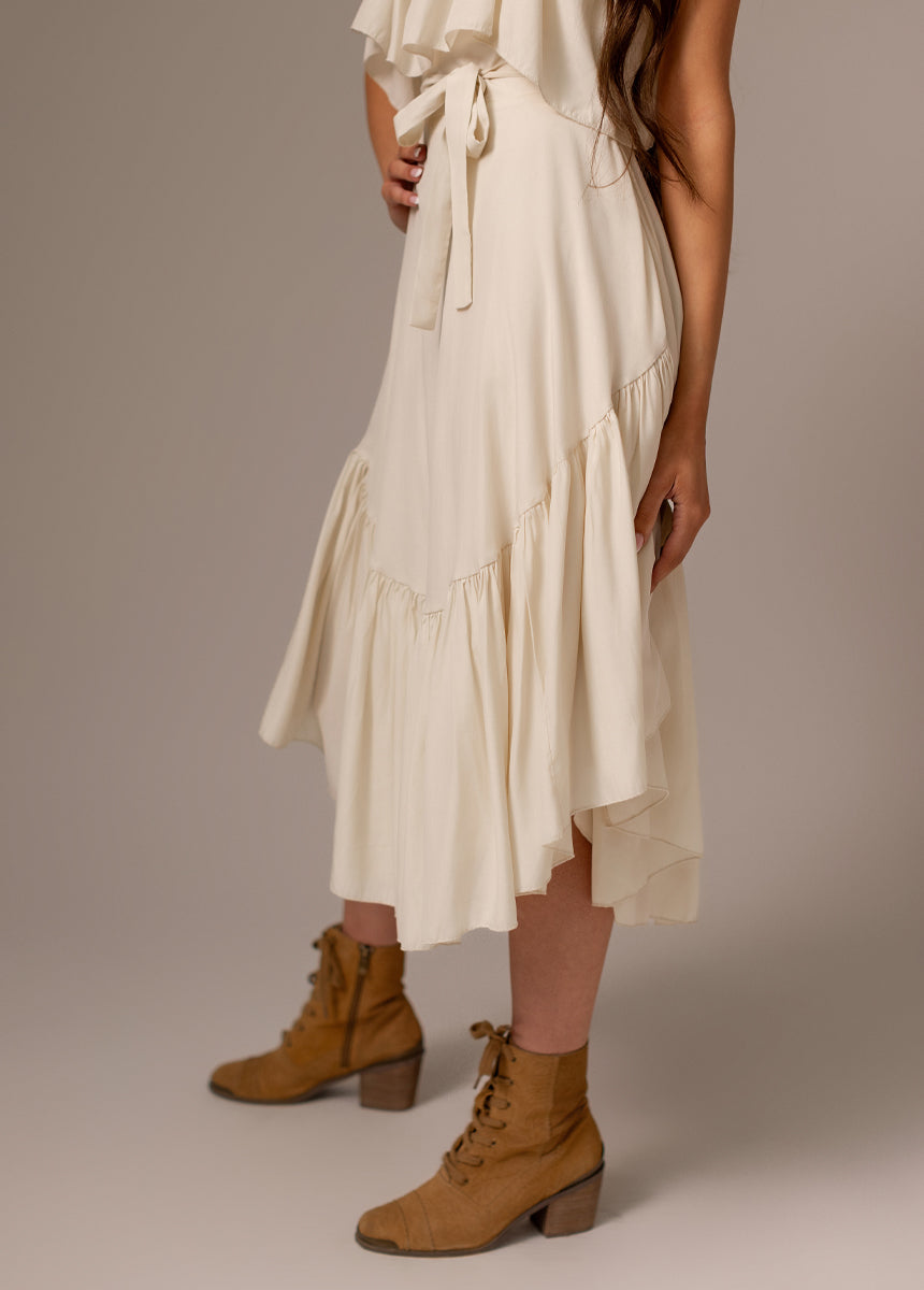 Basil Dress in Ecru