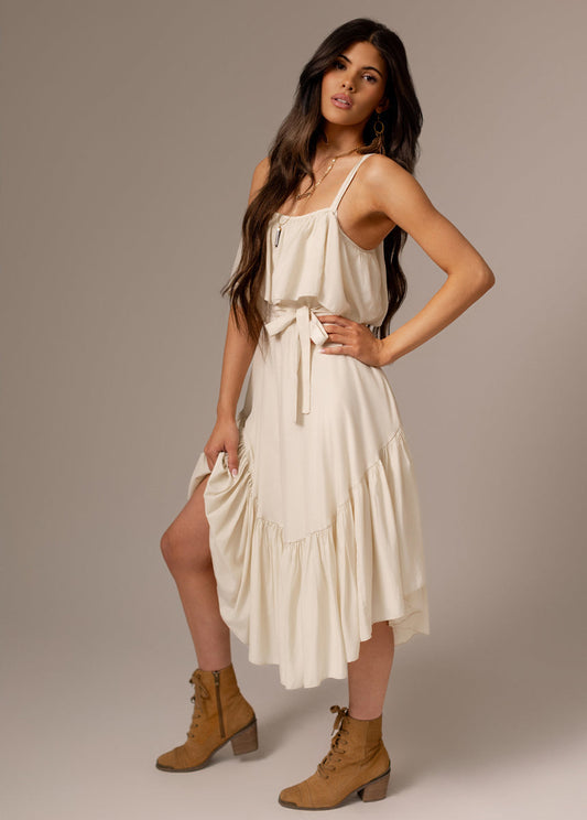 Basil Dress in Ecru