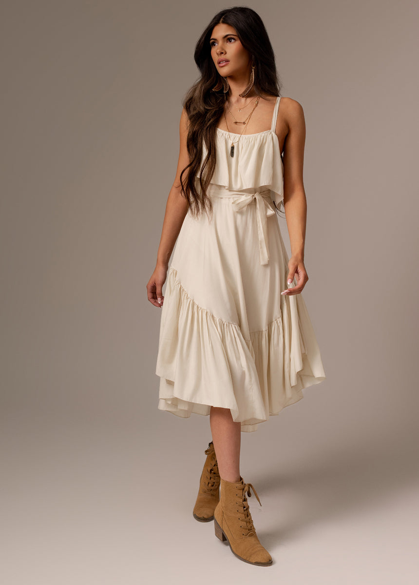 Basil Dress in Ecru