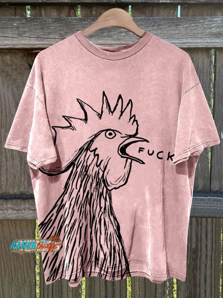 Bad Chicken Print T-shirt