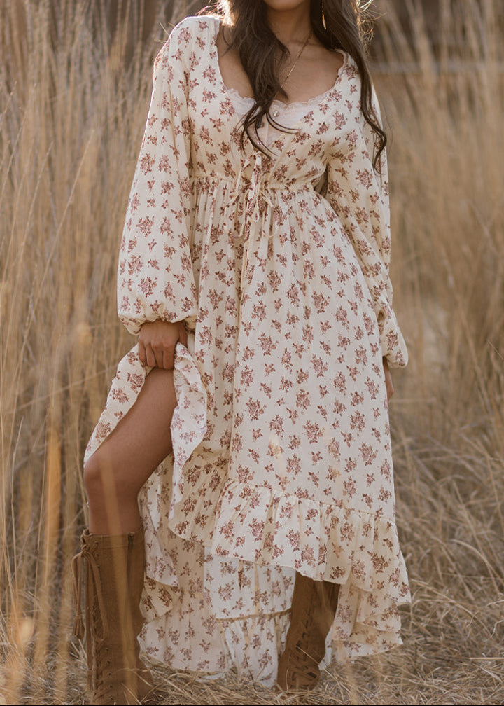 Beri Dress in Ecru Floral