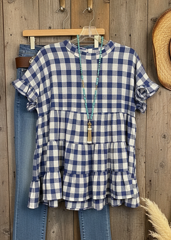 Blue & White Gingham - Color Swap