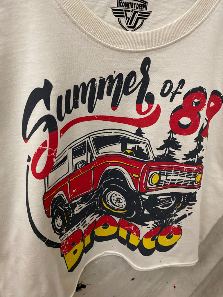 Bronco Summer of 1989 vintage Relaxed Crop T-shirt