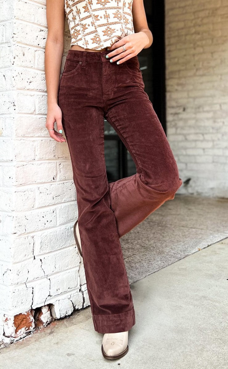 Women's Retro High Rise Corduroy Trouser