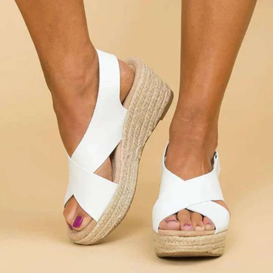 Braided Platform Wedge Sandals