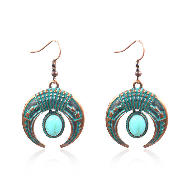 Crescent retro ladies all-match earrings