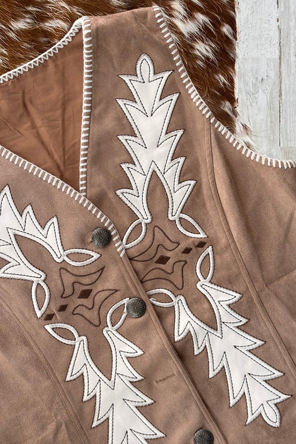 Suede Bootstitch Vest