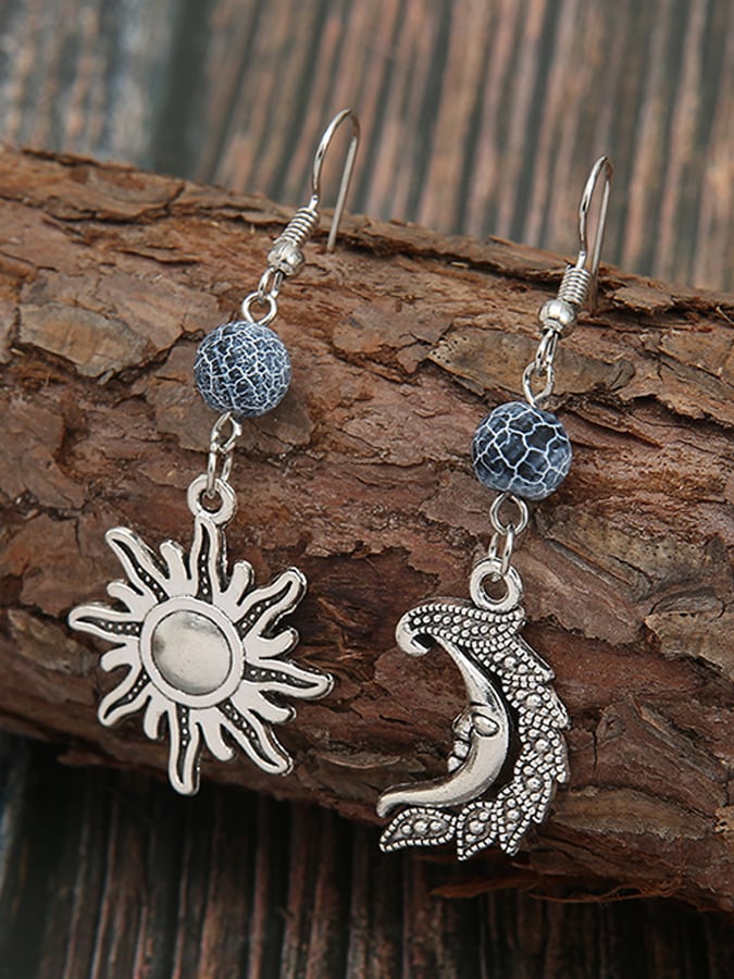 Women's Vintage Star And Moon Earrings