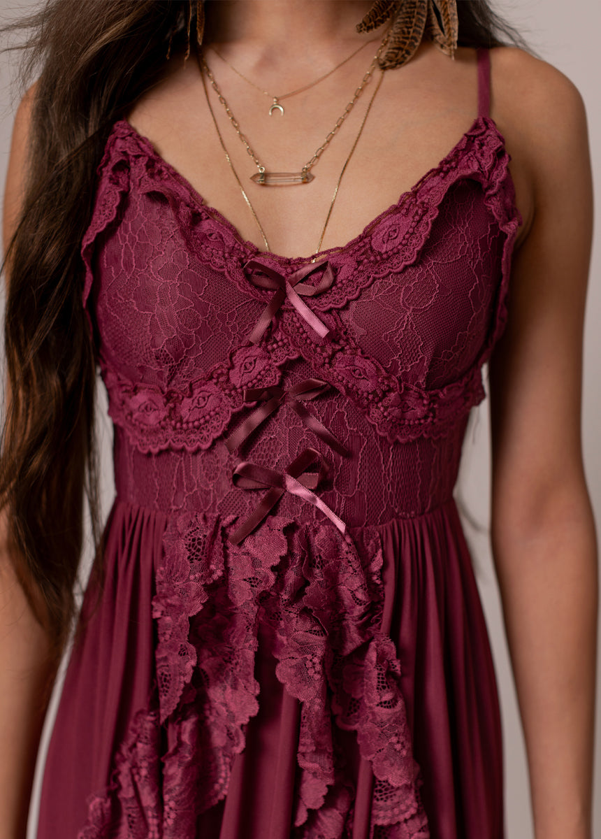 Dagala Dress in Berry