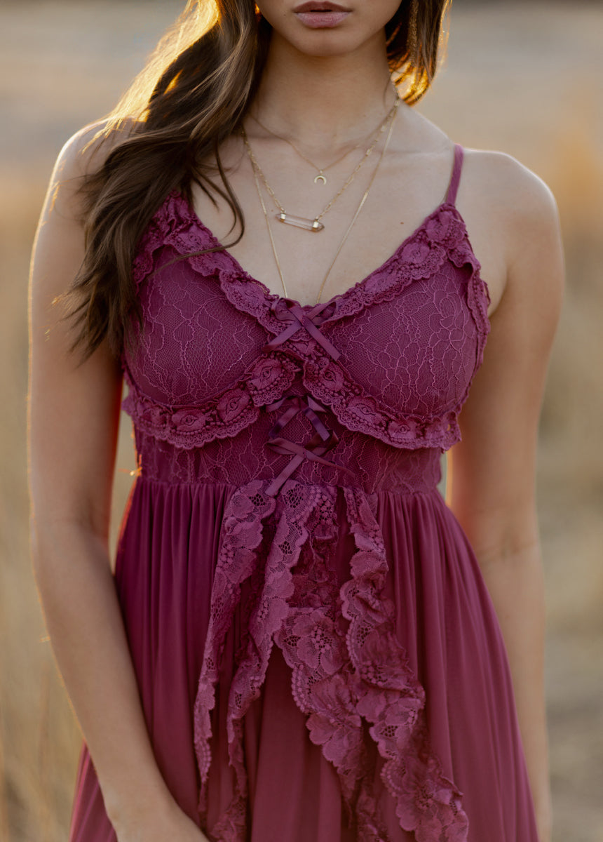 Dagala Dress in Berry