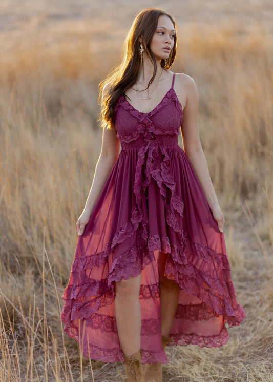 Dagala Dress in Berry