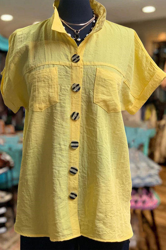 Button Double Pocket Sunshine Camp Shirt