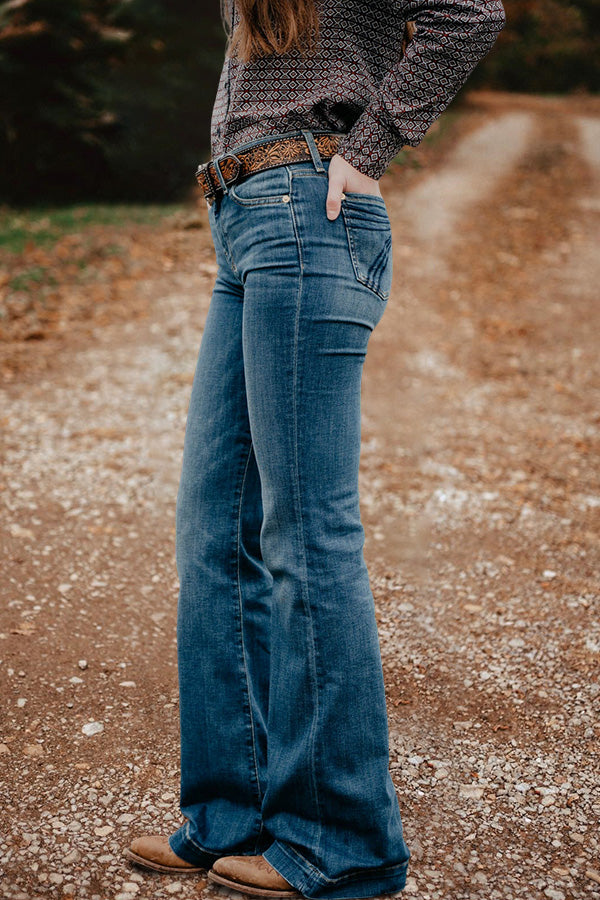 Vintage Washed High Waist Jeans