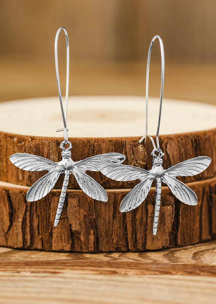 Dragonfly Hollow Out Alloy Earrings