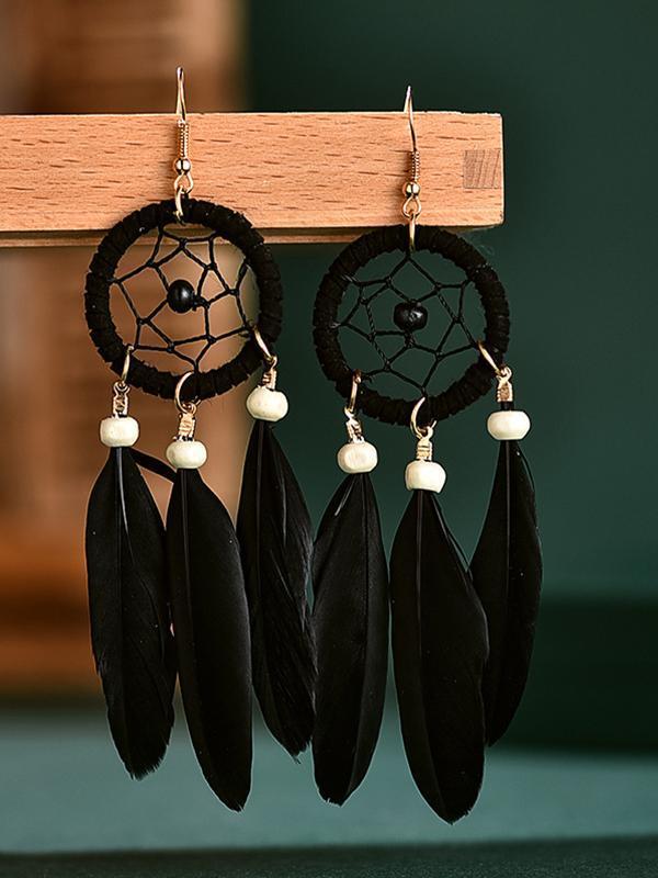 Dream Catcher Feather Handmade Earrings