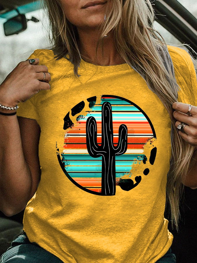 Women'S Cowhide Cactus T-Shirt