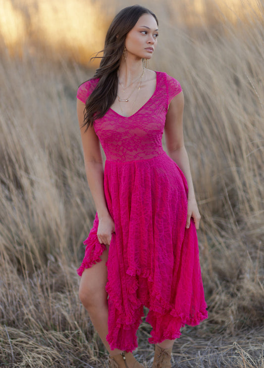 Fernilia Dress in Fuchsia