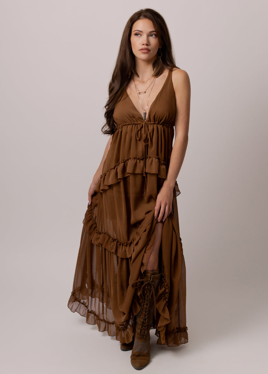 Hadleigh Dress in Nutmeg