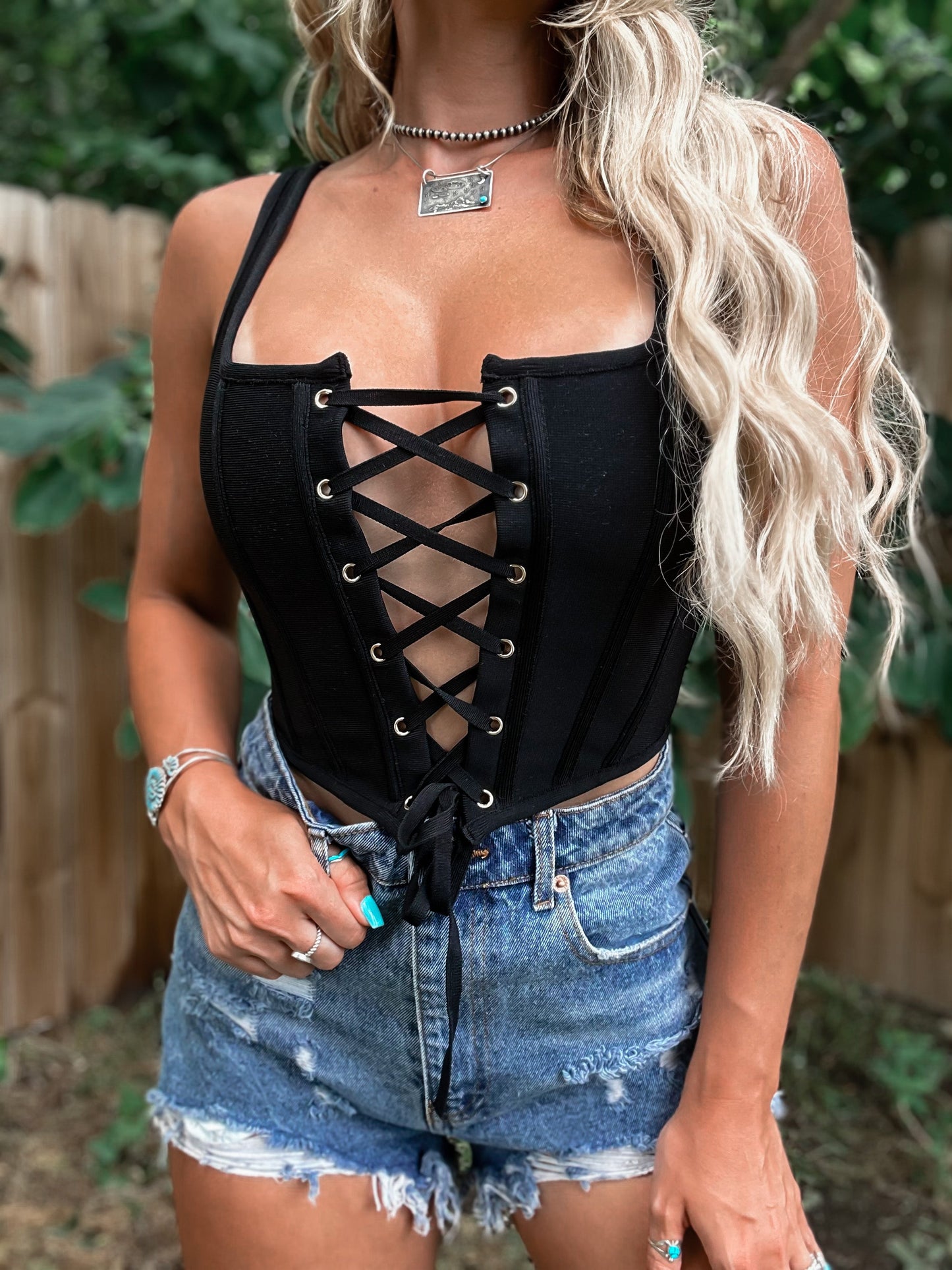 Catwalk Lace Up Corset Top