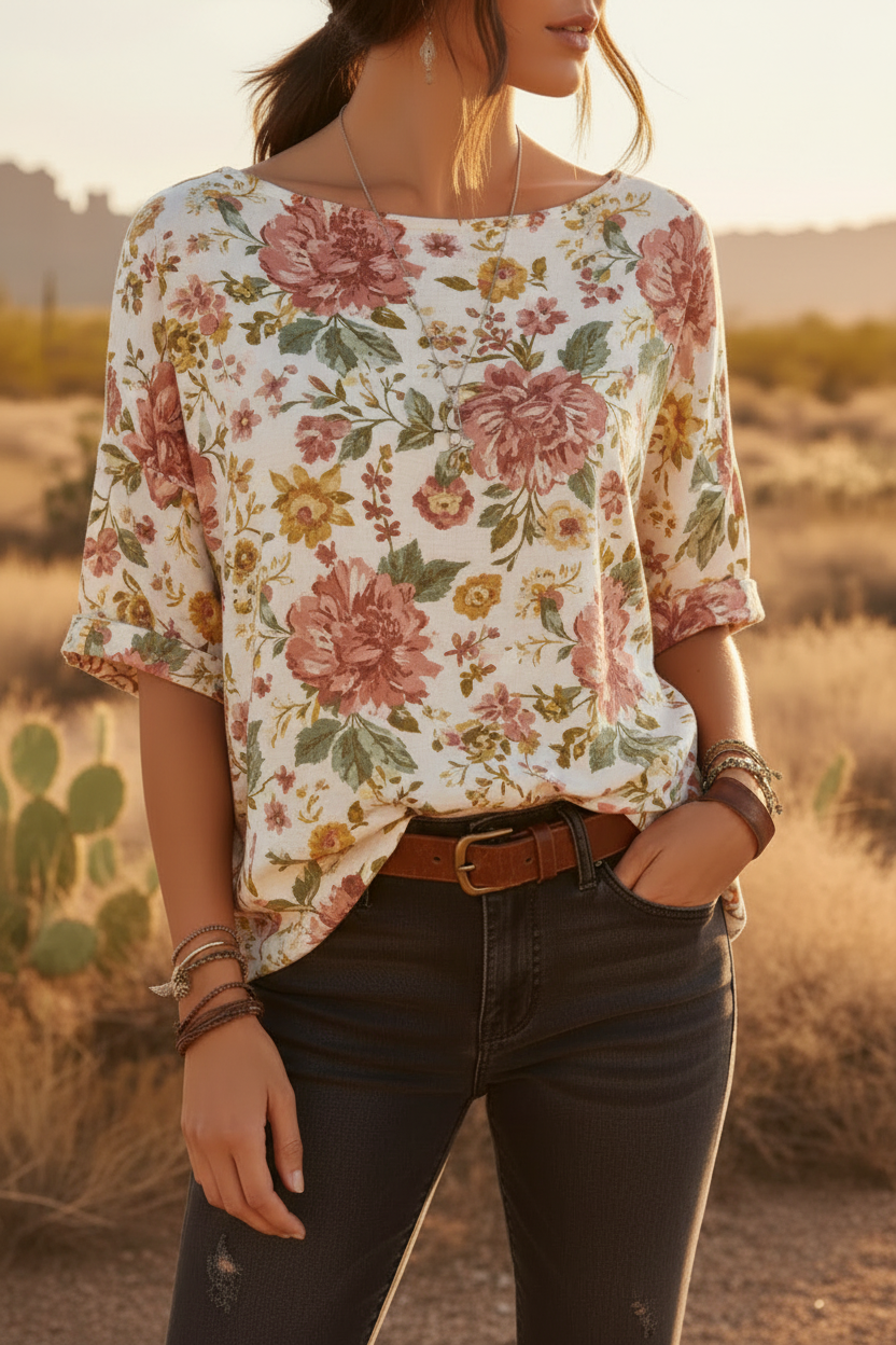 Wildflower Floral Print Top