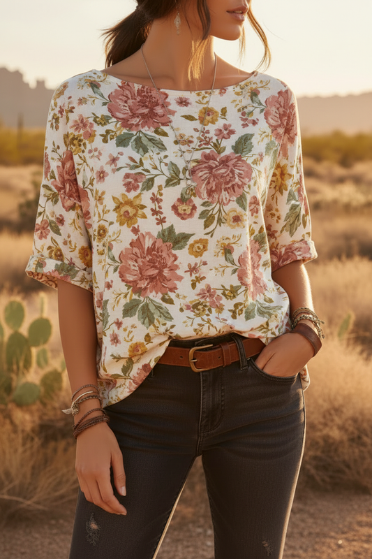 Wildflower Floral Print Top