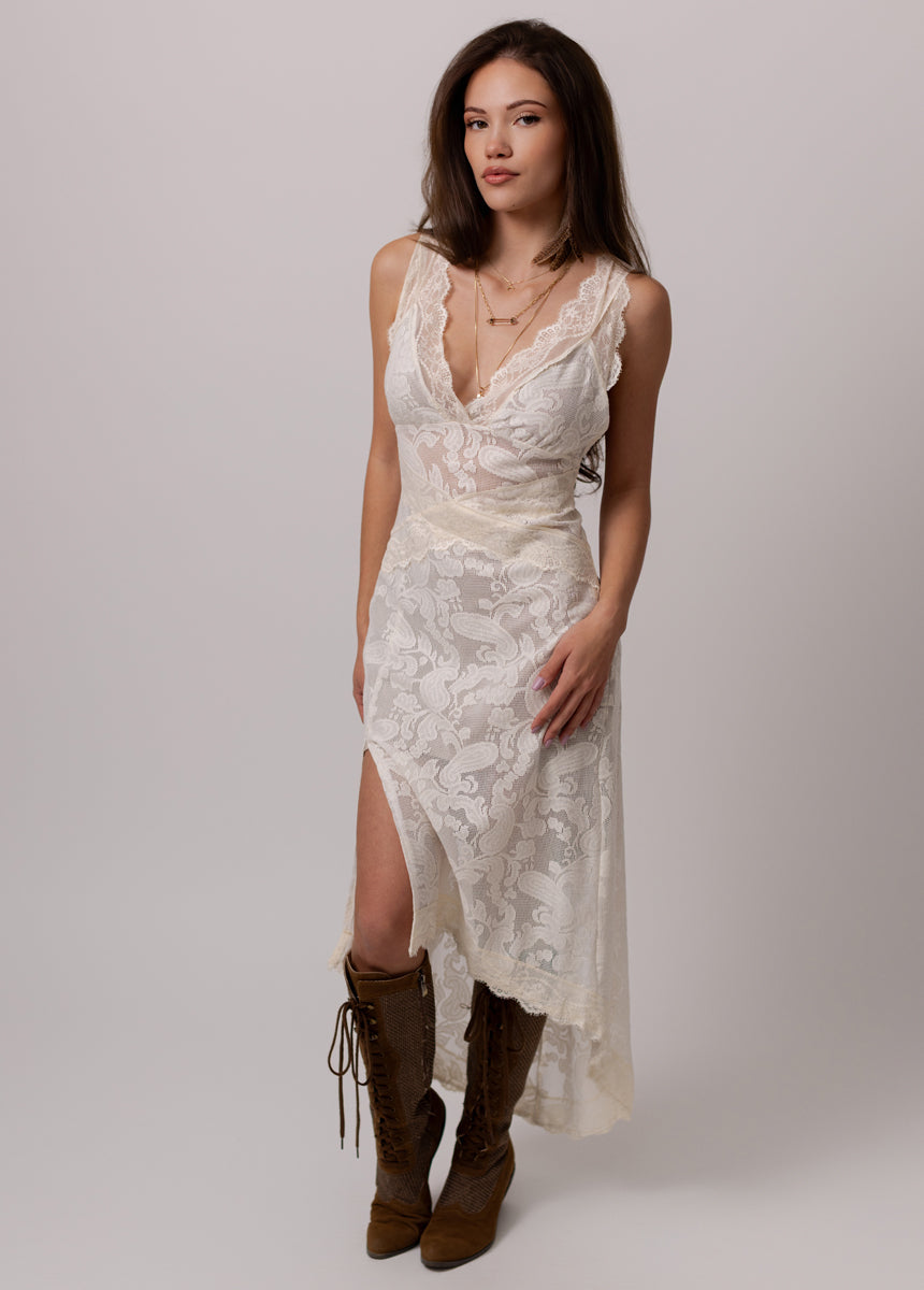 Joia Dress in Ecru