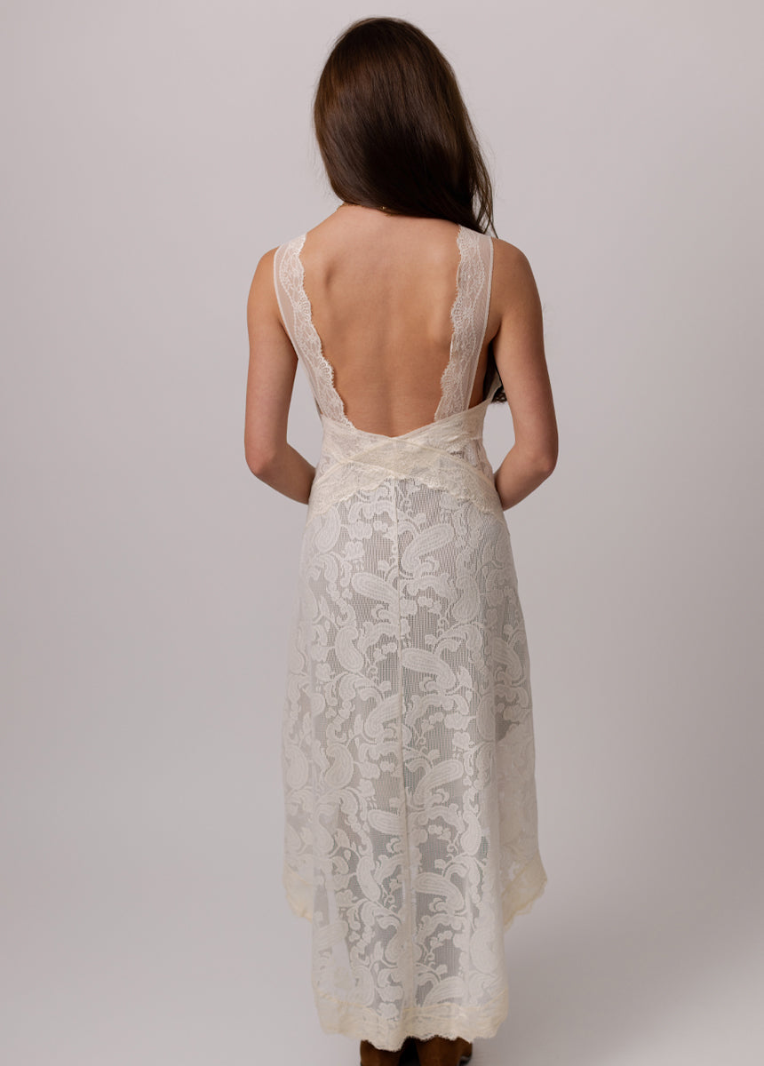Joia Dress in Ecru