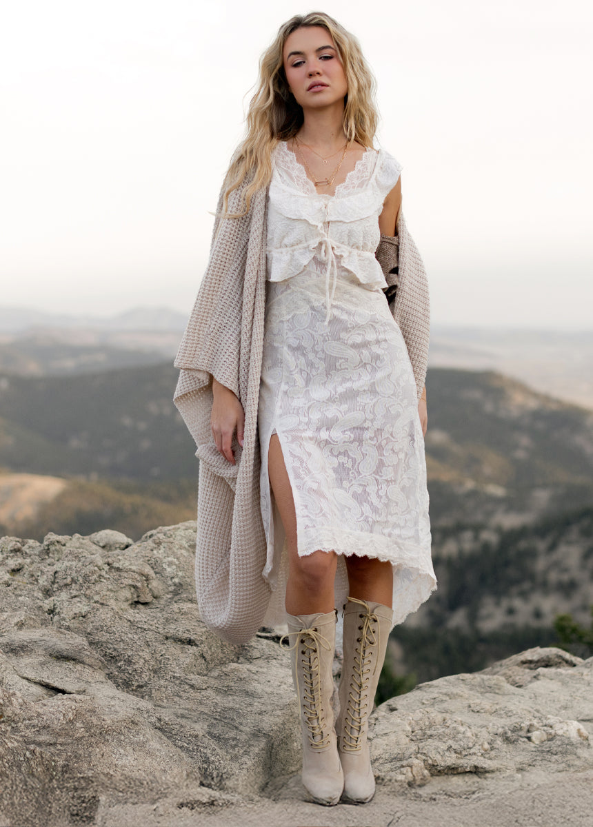 Joia Dress in Ecru