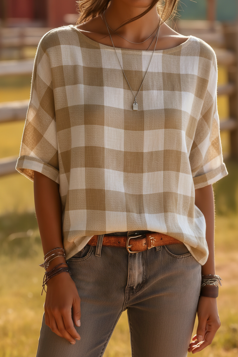 Buffalo Check Plaid Top