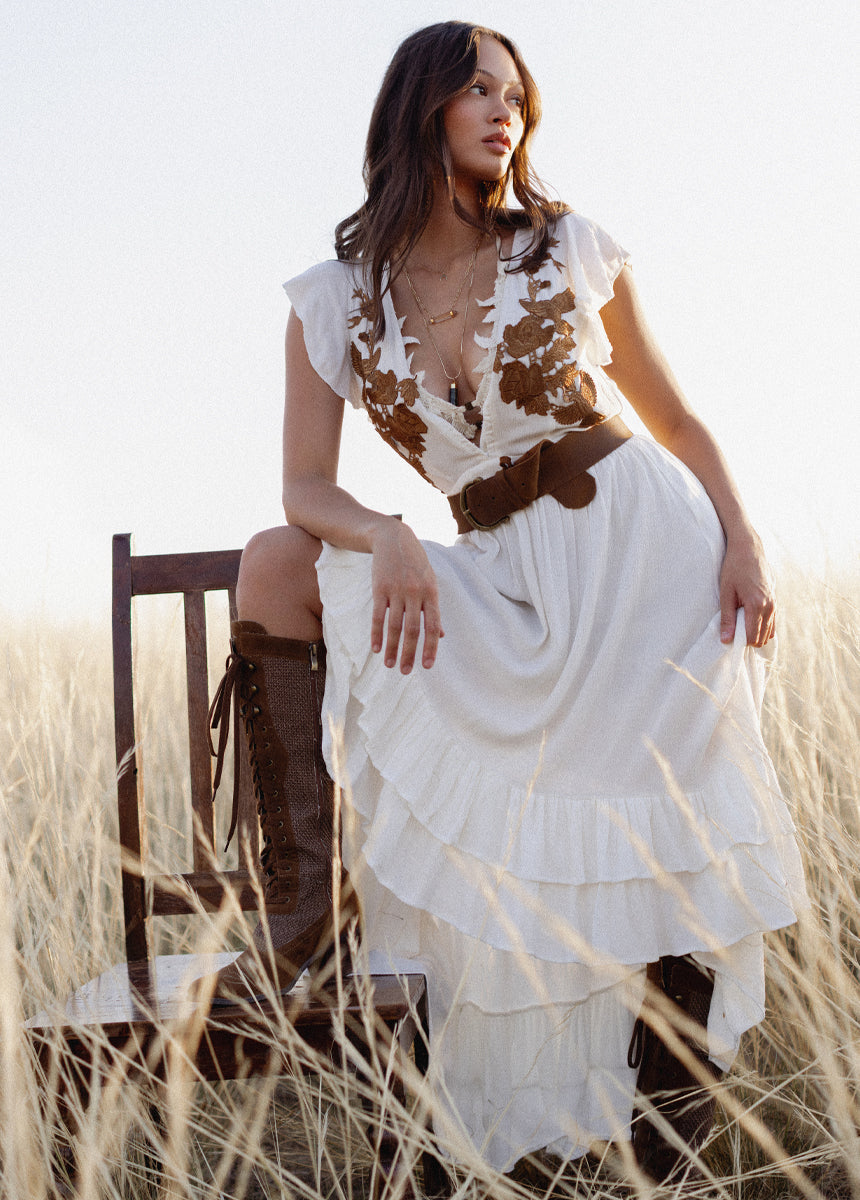 Mia Dress in Ivory