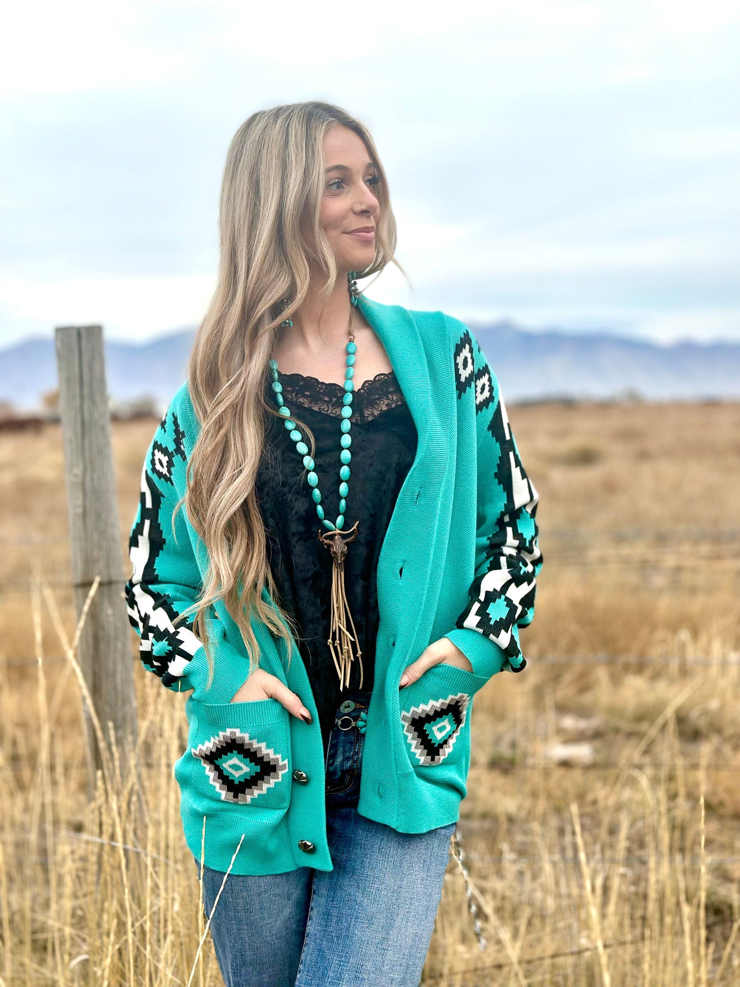 The El Paso Cowboy Southwest Cardigan