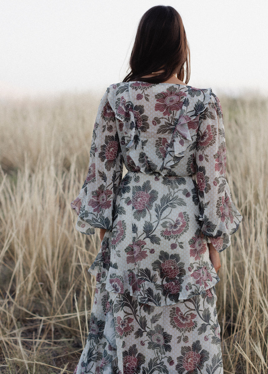 Twyla Dress in Cream Floral