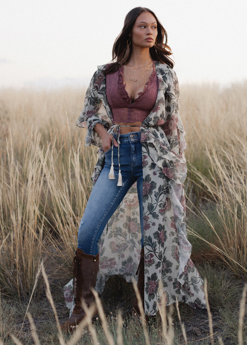 Twyla Dress in Cream Floral